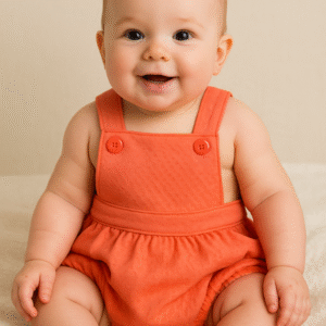 Llamas Jacquard Romper in Coral