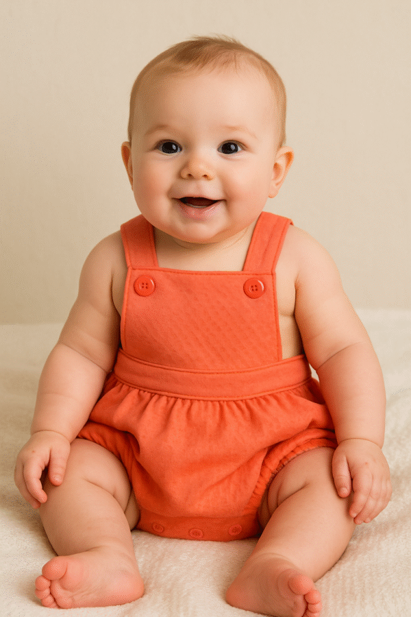 Llamas Jacquard Romper in Coral