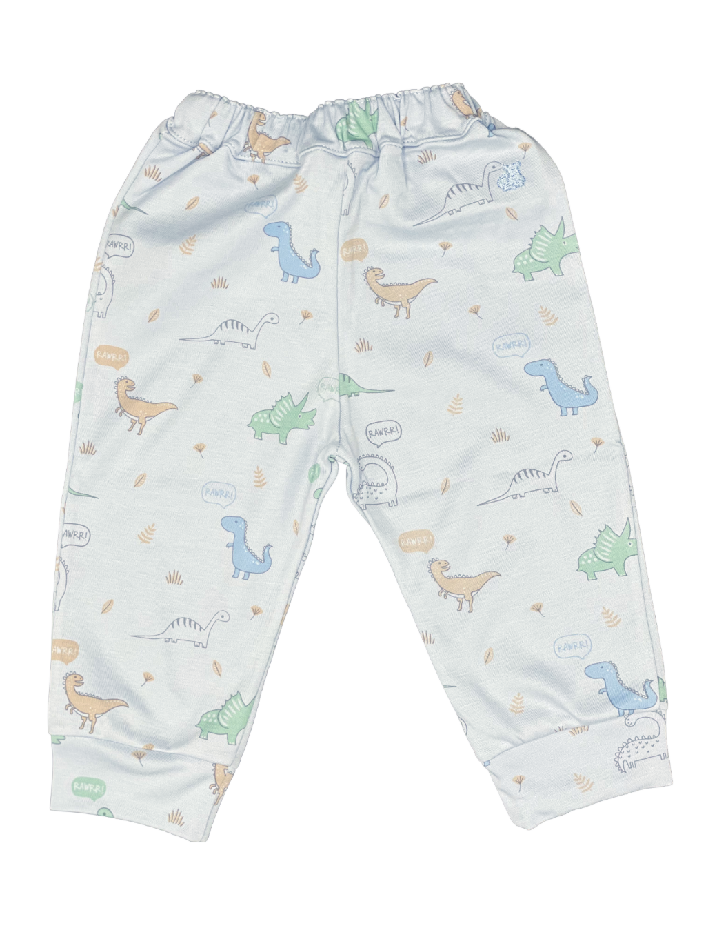 Dino Print Trousers in Blue – Earth & Baby