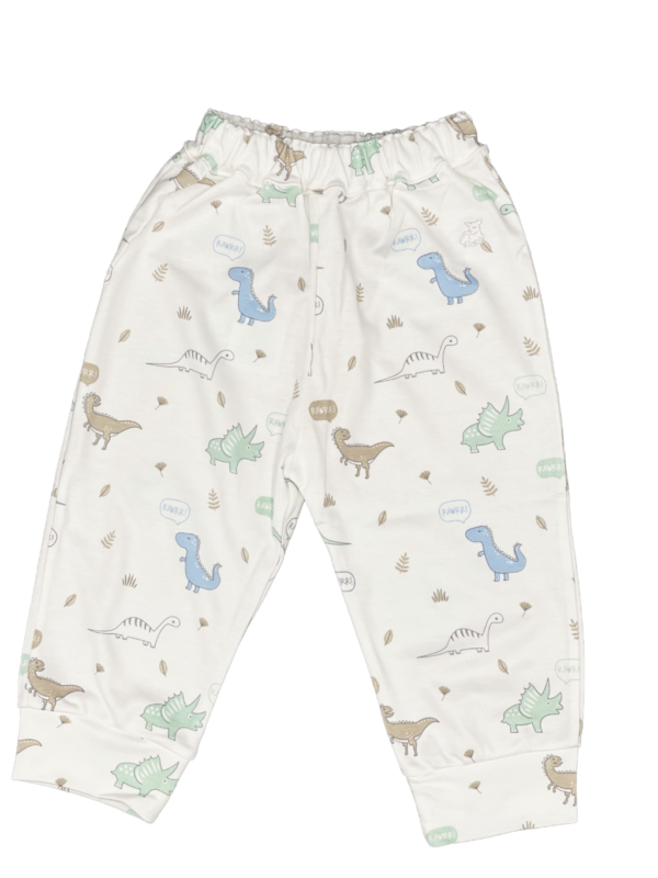 Dino Print Trousers in White