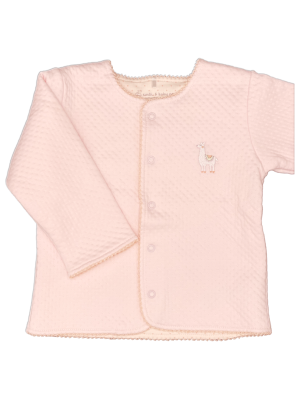 Jacquard Embroidered Llama Cardigan