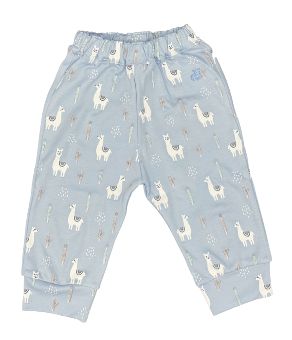 Llamas Print Trousers in Blue