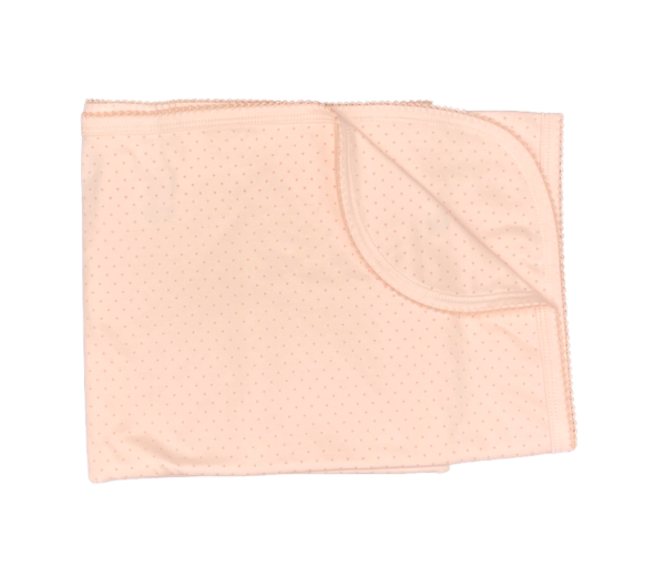 Pink Polka Dots Print Blanket
