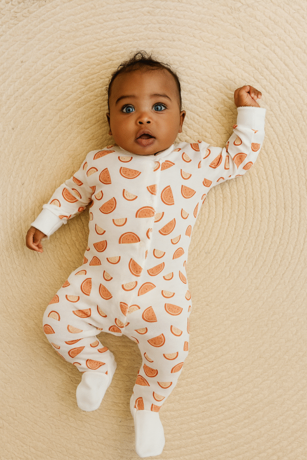 Watermelons Print Sleepsuit White