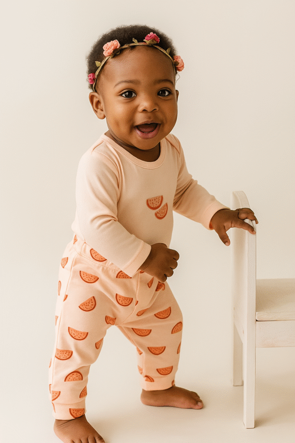 Watermelons Print Trousers Pink